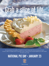 National Pie Day is Jan 23rd.