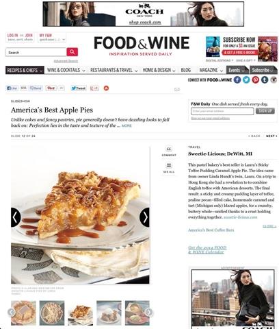 Featured in Food & Wine Magazine 