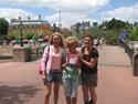 At Epcot Center - Three friends, and a pie box