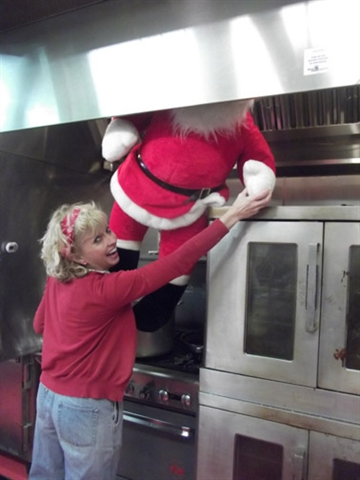 Santa Arrives at the Shop!